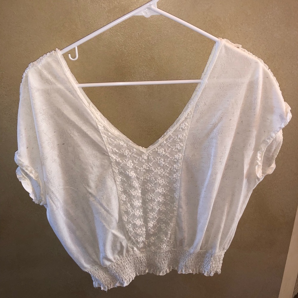 Free People white gauze top